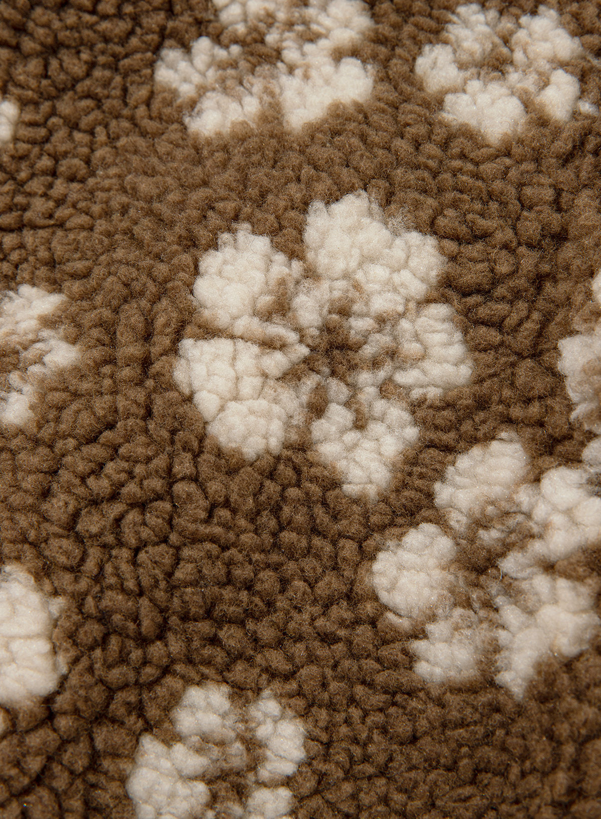 Zip Front Floral Sherpa Fleece Jacket