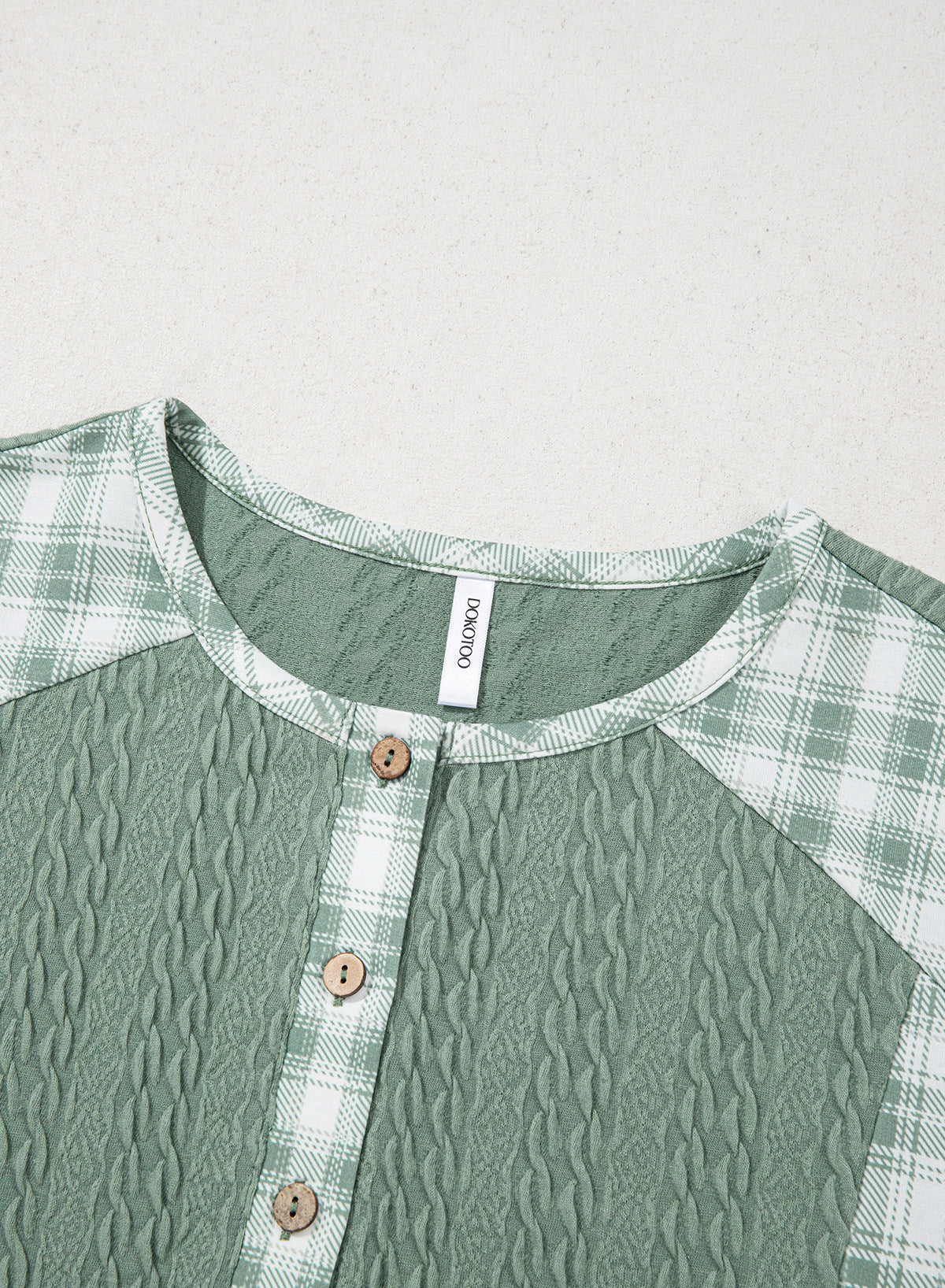 Dokotoo Long Sleeve Button Shirts for Women Trendy Loose Plaid Tunic Tops