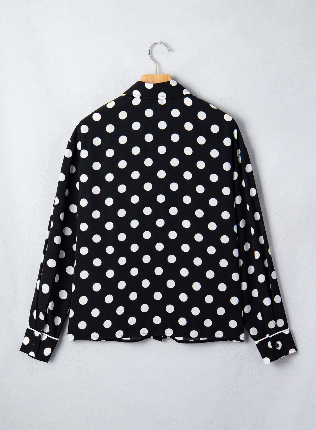 Womens Tops Polka Dot Long Sleeve Button Down Blouses
