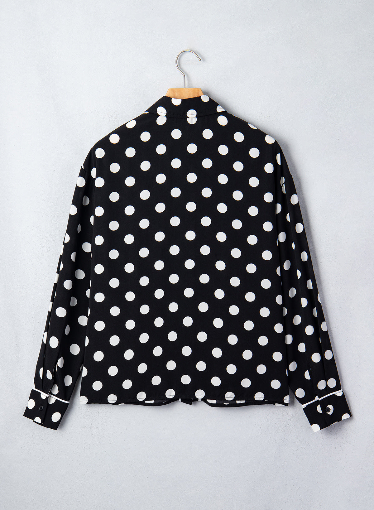 Womens Tops Polka Dot Long Sleeve Button Down Blouses