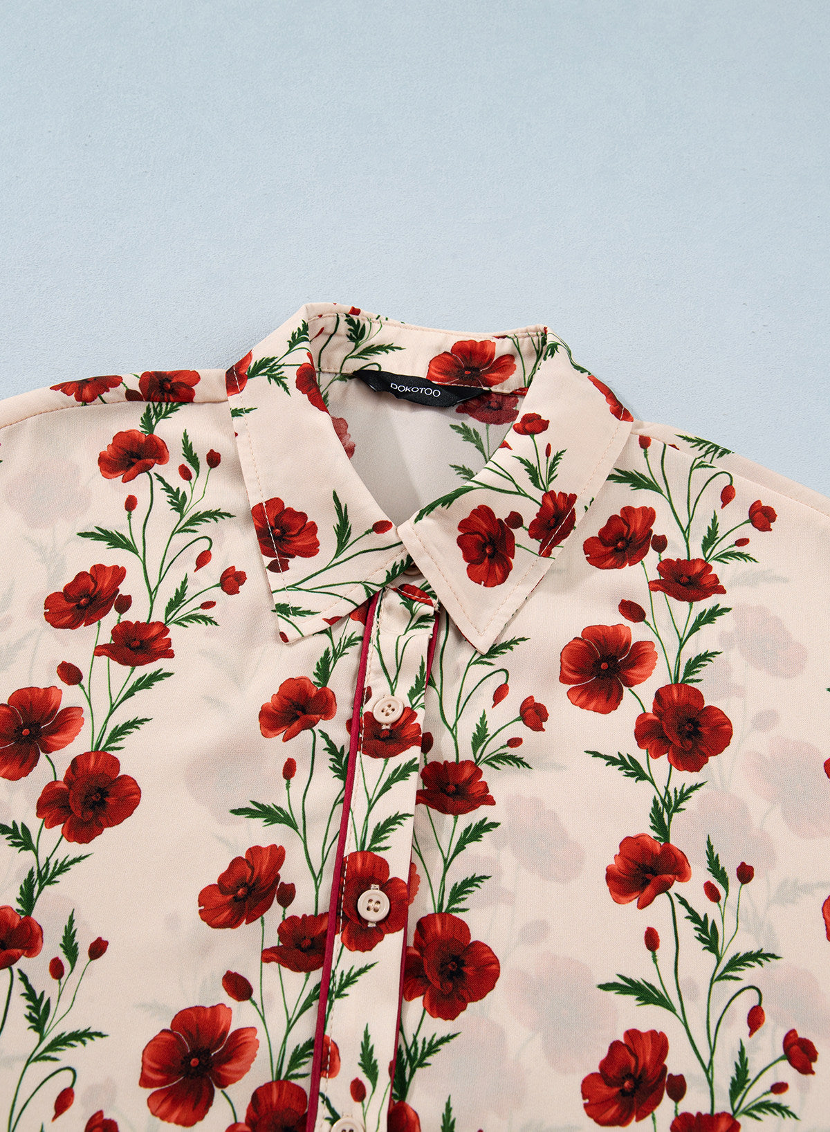 Womens Tops Polka Dot Long Sleeve Button Down Blouses