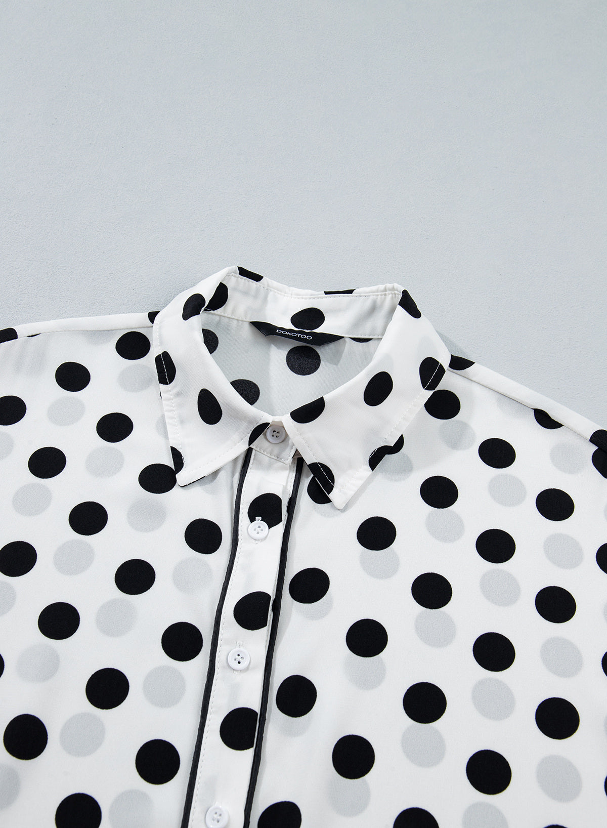 Womens Tops Polka Dot Long Sleeve Button Down Blouses