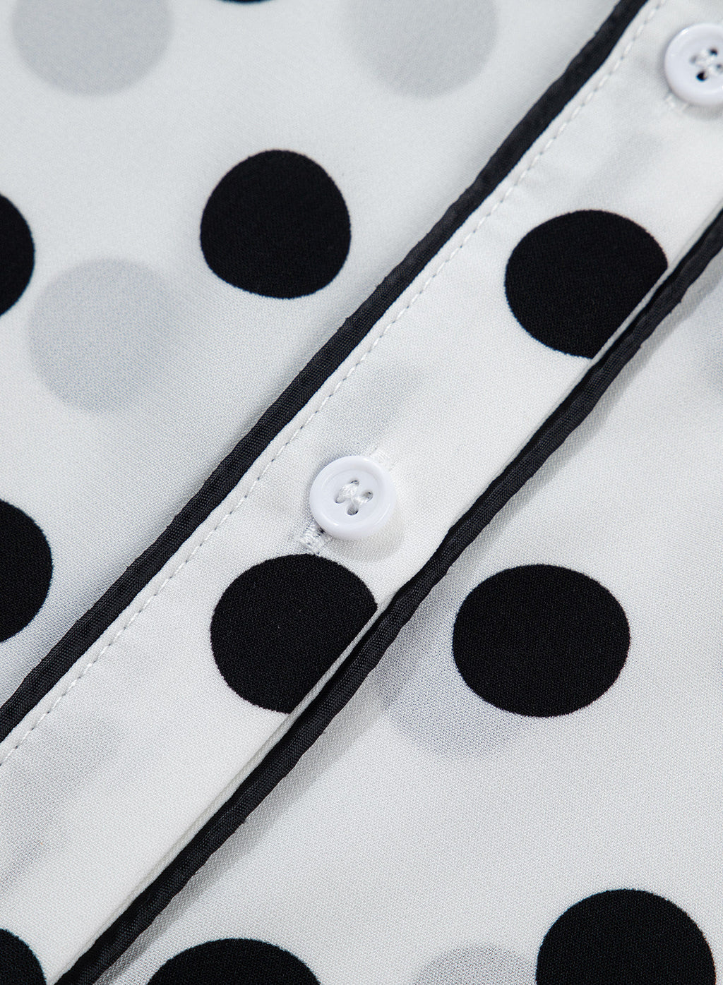Womens Tops Polka Dot Long Sleeve Button Down Blouses