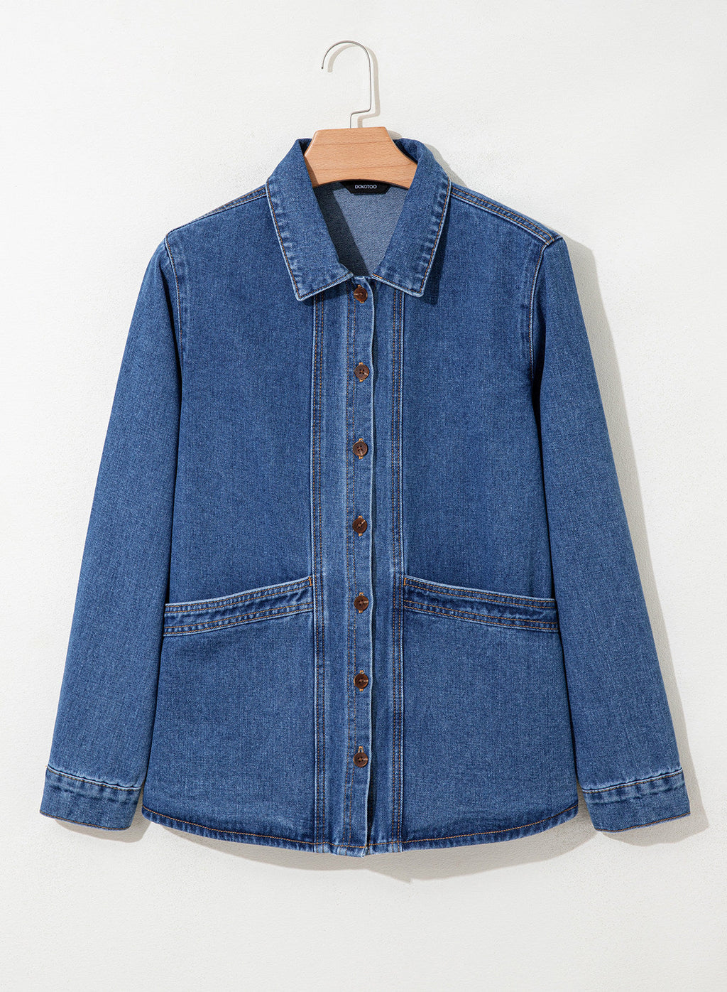 Dokotoo Womens Jean Jacket Denim Oversized Button Down Denim Jackets Coat