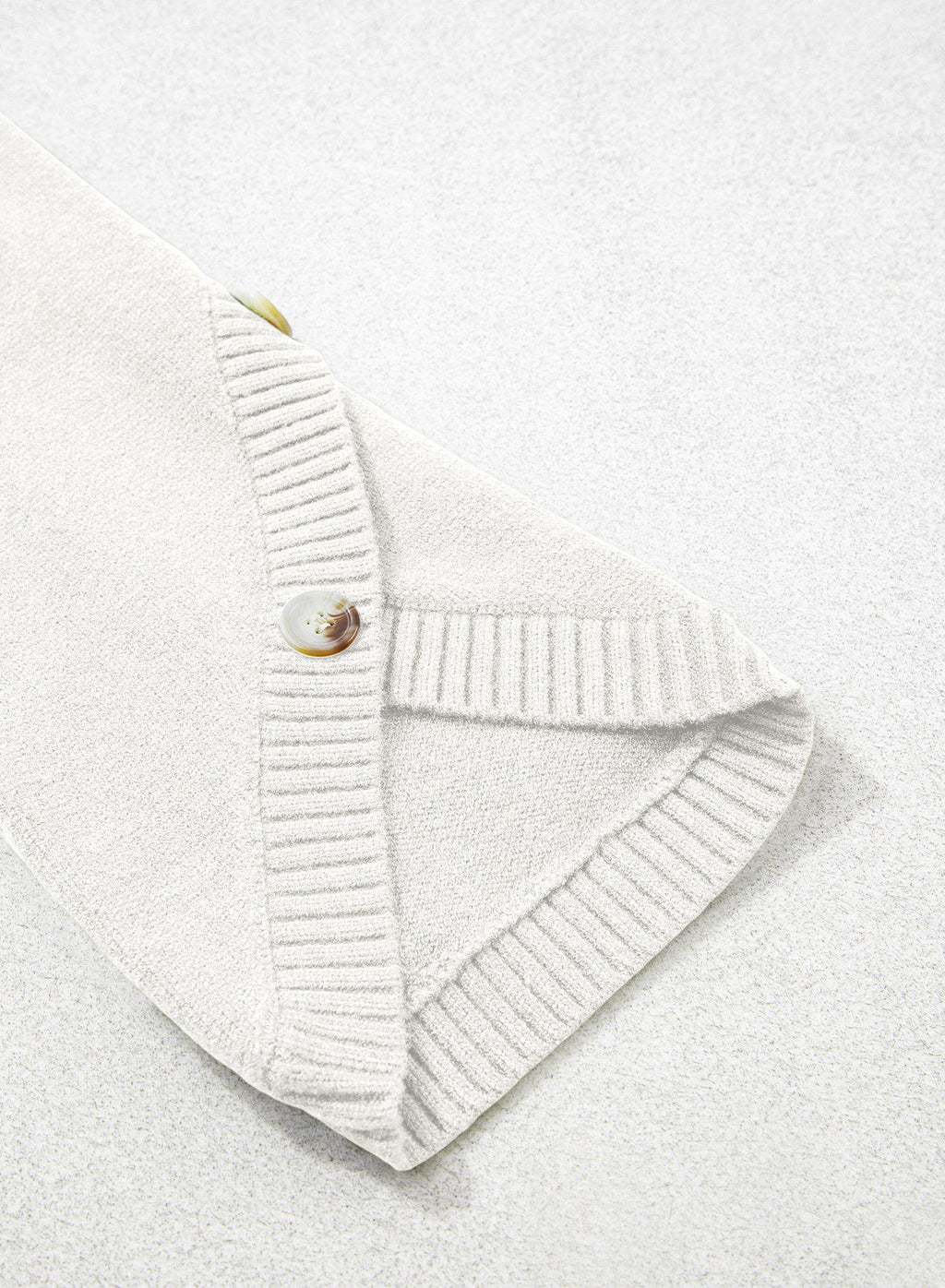 Womens Sweaters 3/4 Button Sleeve Crewneck Pullover Sweater Tops