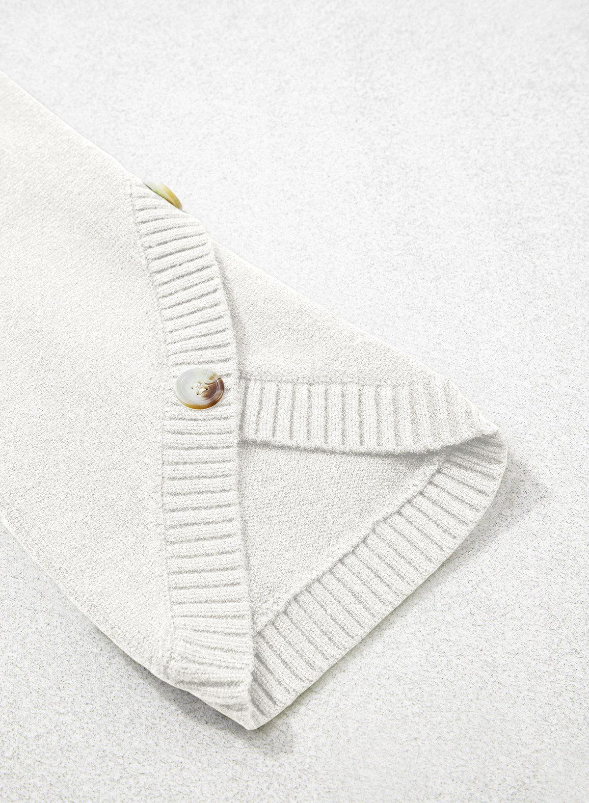 Womens Sweaters 3/4 Button Sleeve Crewneck Pullover Sweater Tops