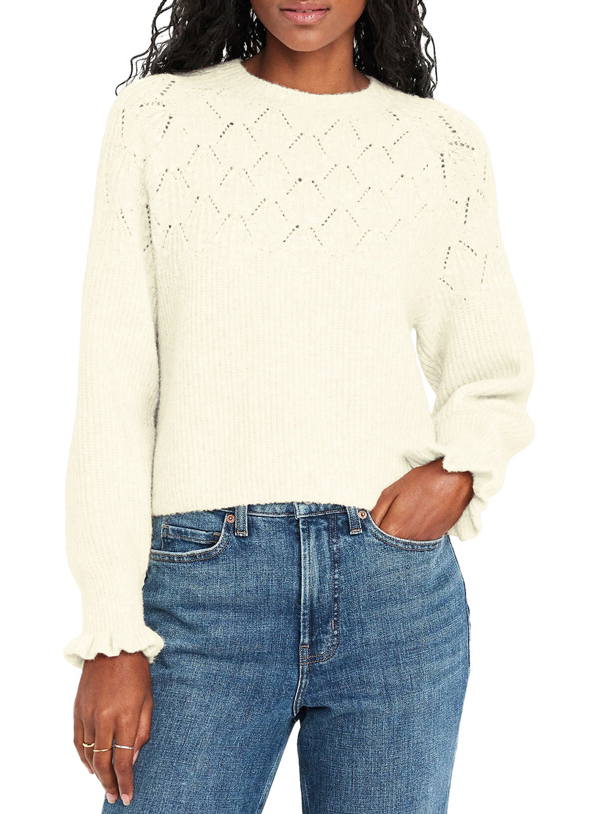 Womens Sweaters Hollow Out Casual Pullover Sweater Tops Fall Winter