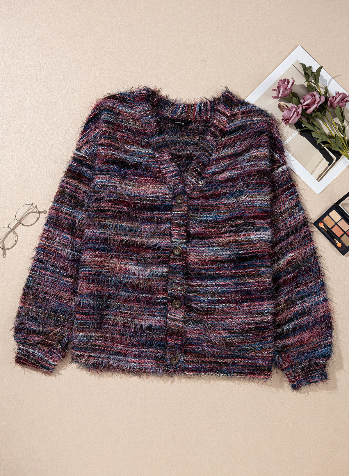 Oversized Textured Cardigan Spring Casual Y2k 90's Stripe Knit Airport Holiday Cardigan Fall Winter Evening Party Elegant Sweater Spring