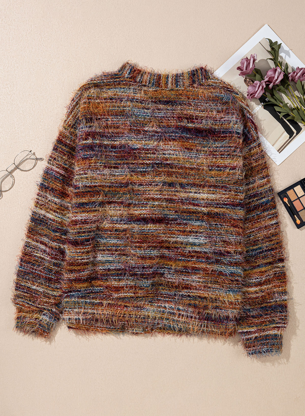 Oversized Textured Cardigan Spring Casual Y2k 90's Stripe Knit Airport Holiday Cardigan Fall Winter Evening Party Elegant Sweater Spring