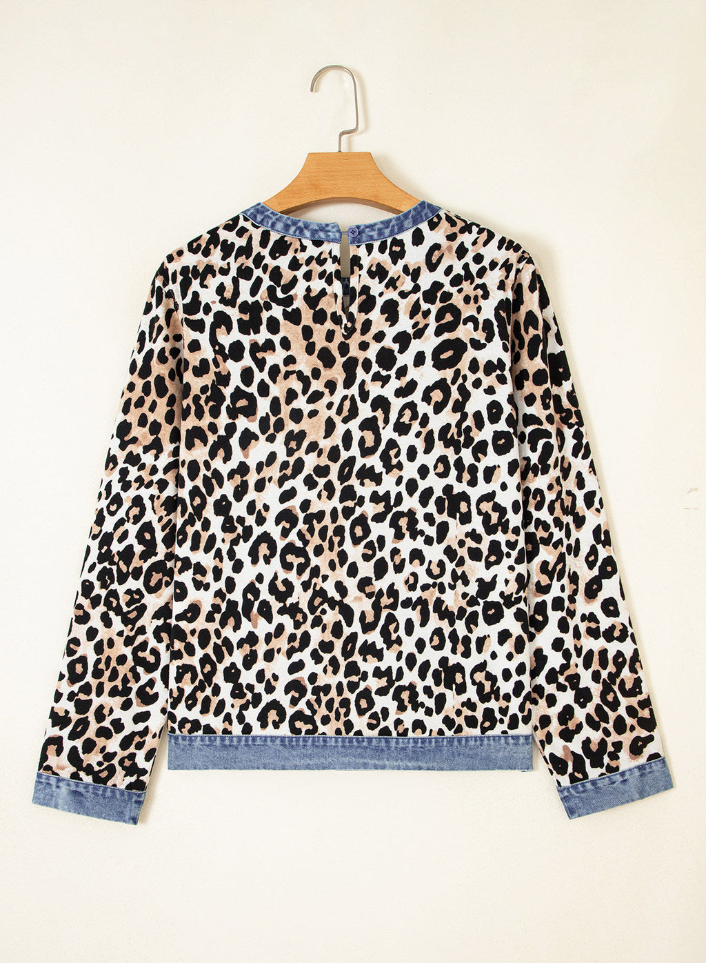 Women's Patchwork Patch Round Neck Long Sleeve Casual Loose T-Shirt
