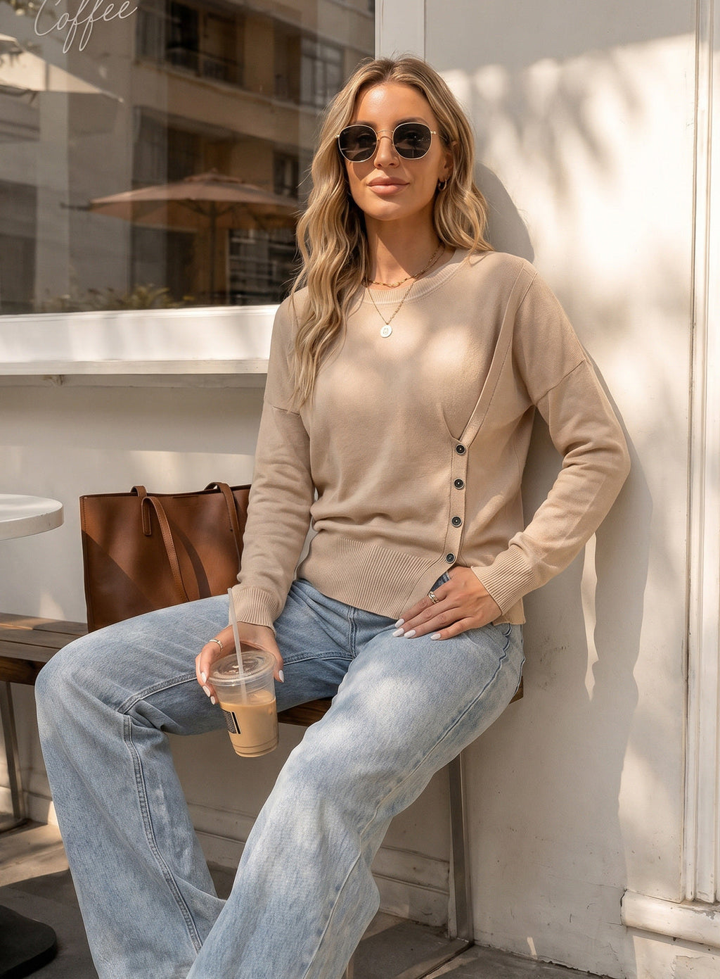 Sweaters for Women Casual Long Sleeve Asymmetrical Sweaters