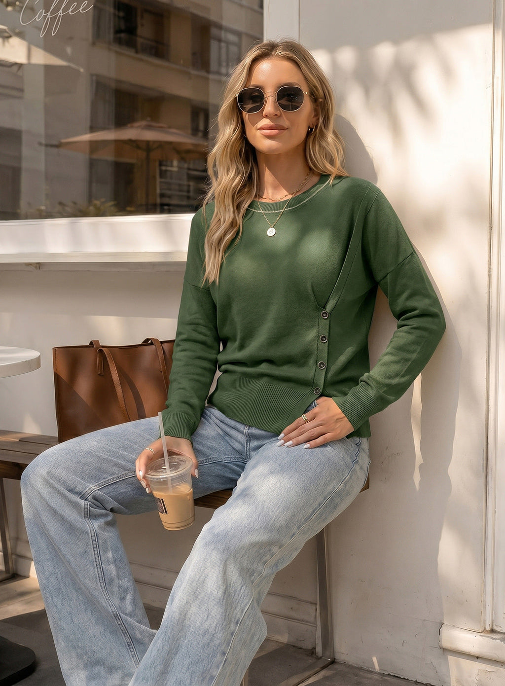 Sweaters for Women Casual Long Sleeve Asymmetrical Sweaters