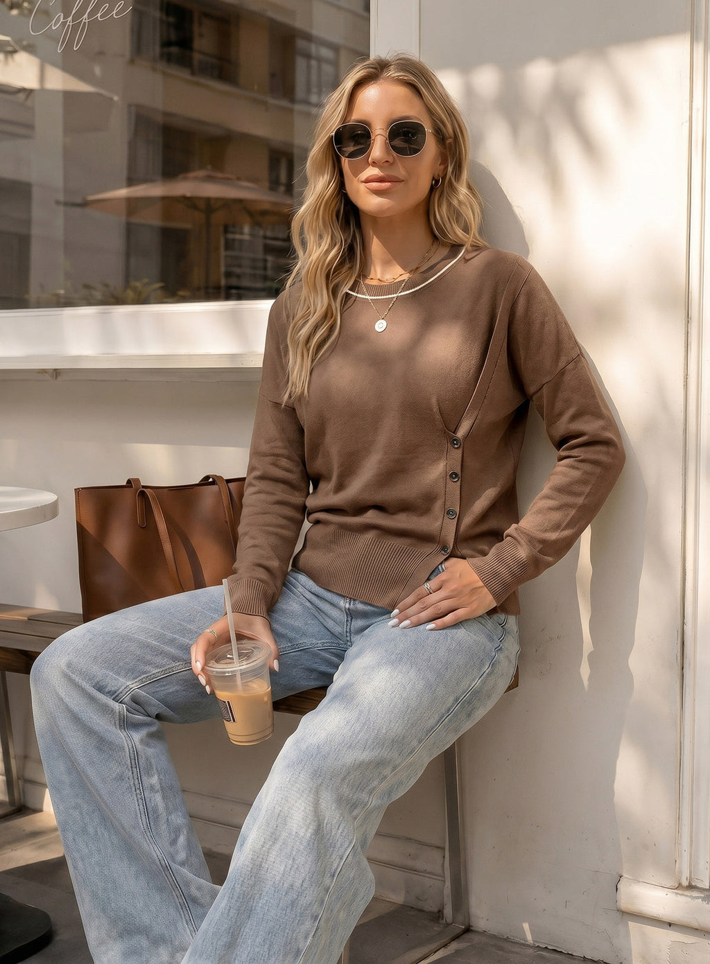 Sweaters for Women Casual Long Sleeve Asymmetrical Sweaters