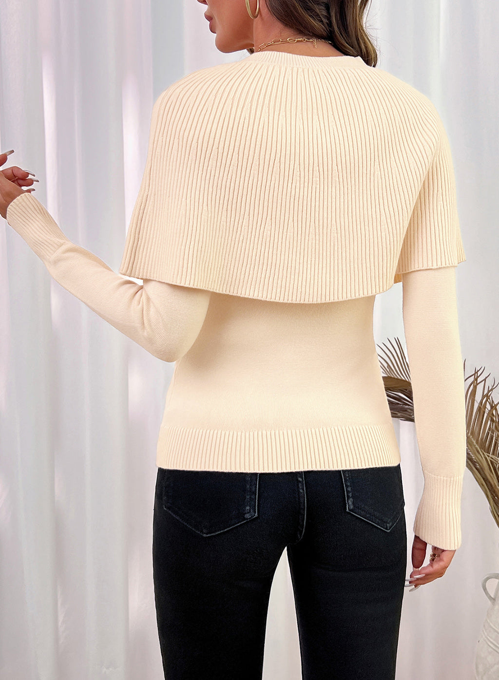 Dokotoo Poncho Sweaters for Women Lightweight Pullover Soft Knit Cape Tops
