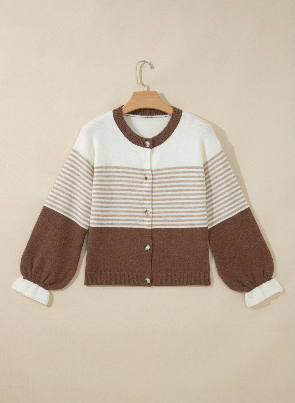 Dokotoo Cardigan Sweaters for Women Balloon Sleeve Buttons Cropped Cardigan