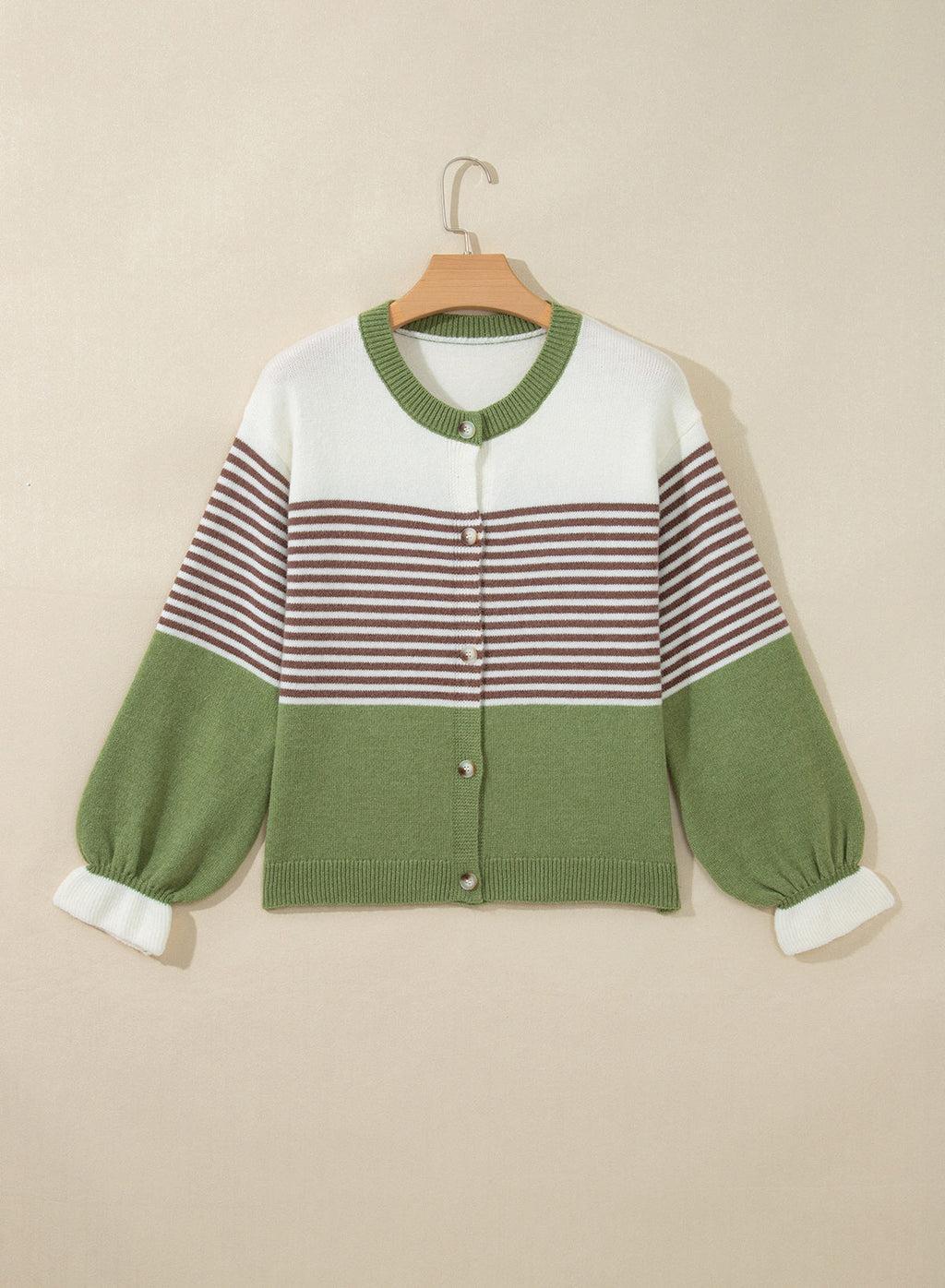 Dokotoo Cardigan Sweaters for Women Balloon Sleeve Buttons Cropped Cardigan