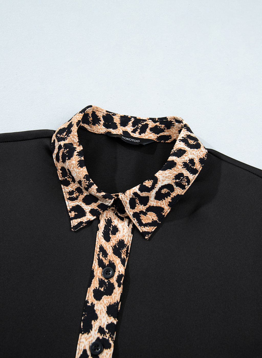 Dokotoo Womens Tops Business Casual Outfits Long Sleeve V Neck Button Down Shirts Satin Leopard Print Elegant Work Blouses