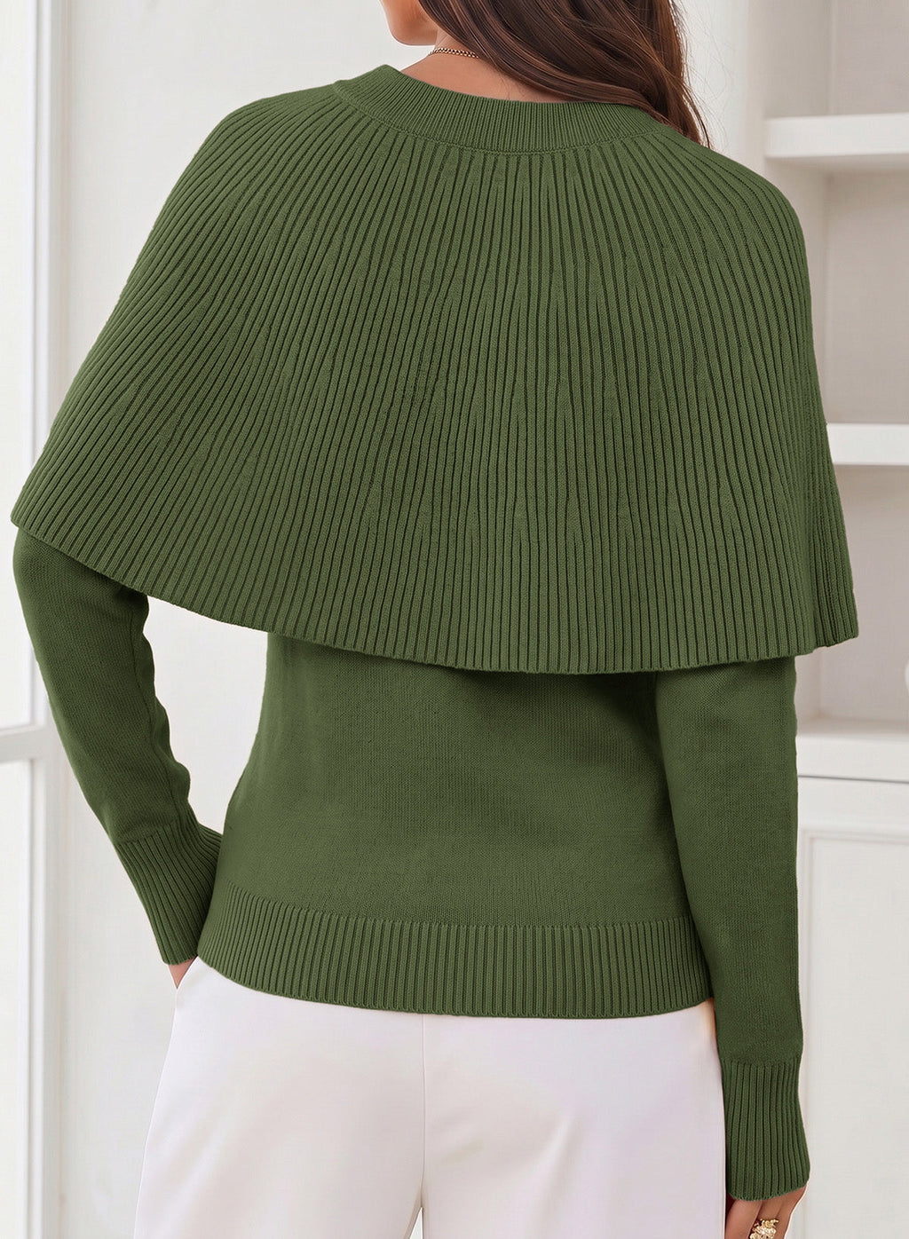 Dokotoo Poncho Sweaters for Women Lightweight Pullover Soft Knit Cape Tops
