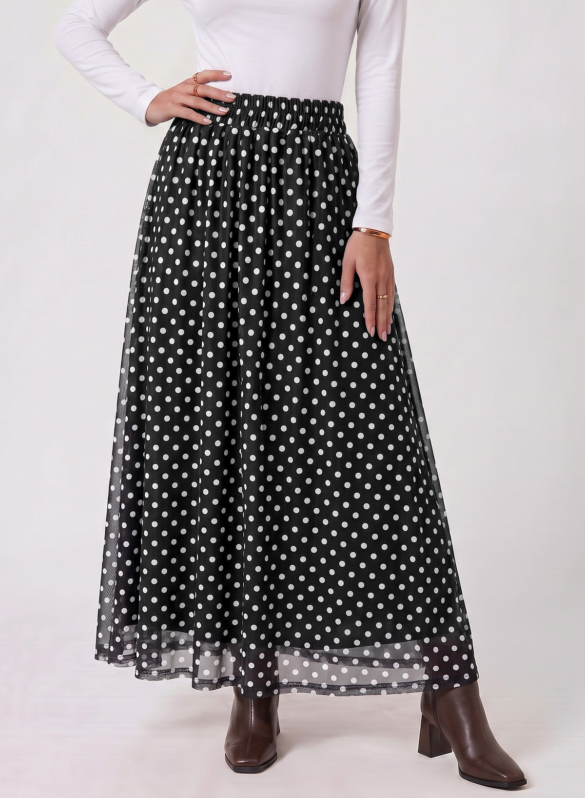 Fall Skirts for Women High Waist A-line Flowy Maxi Skirt
