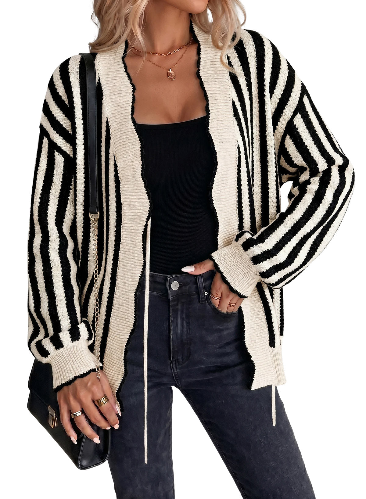Dokotoo Cardigan Sweaters for Women Fall Striped 2026 Jackets