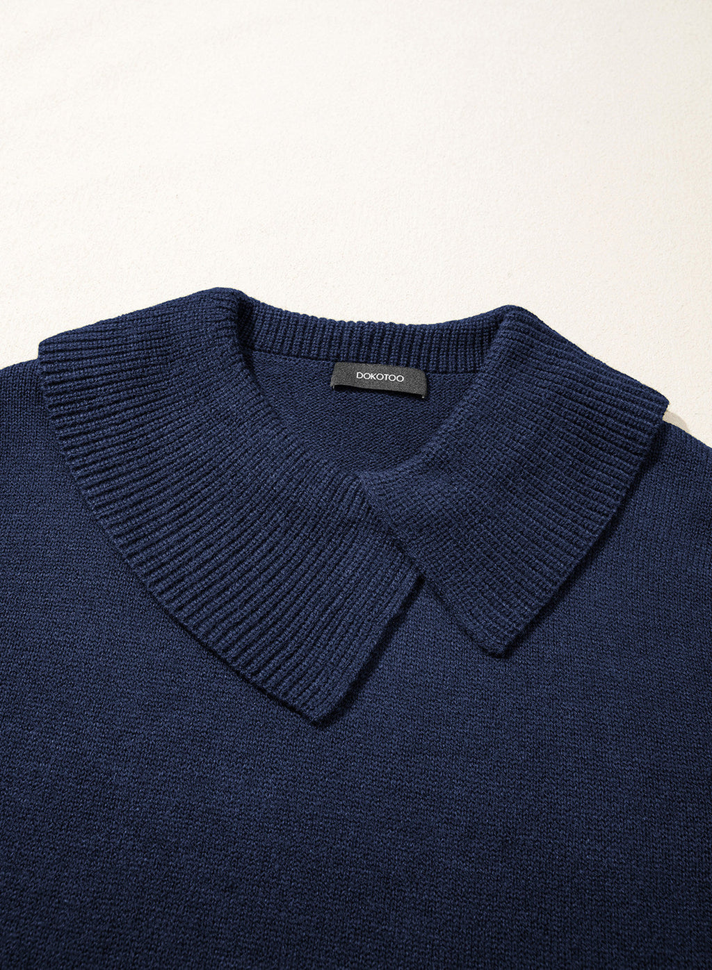 Asymmetrical Lapel Collar Pullover Sweater Tops