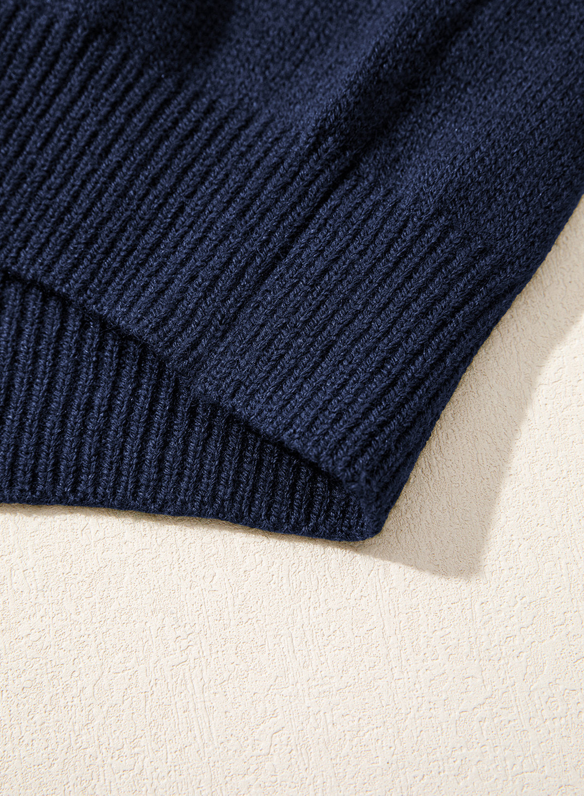 Asymmetrical Lapel Collar Pullover Sweater Tops