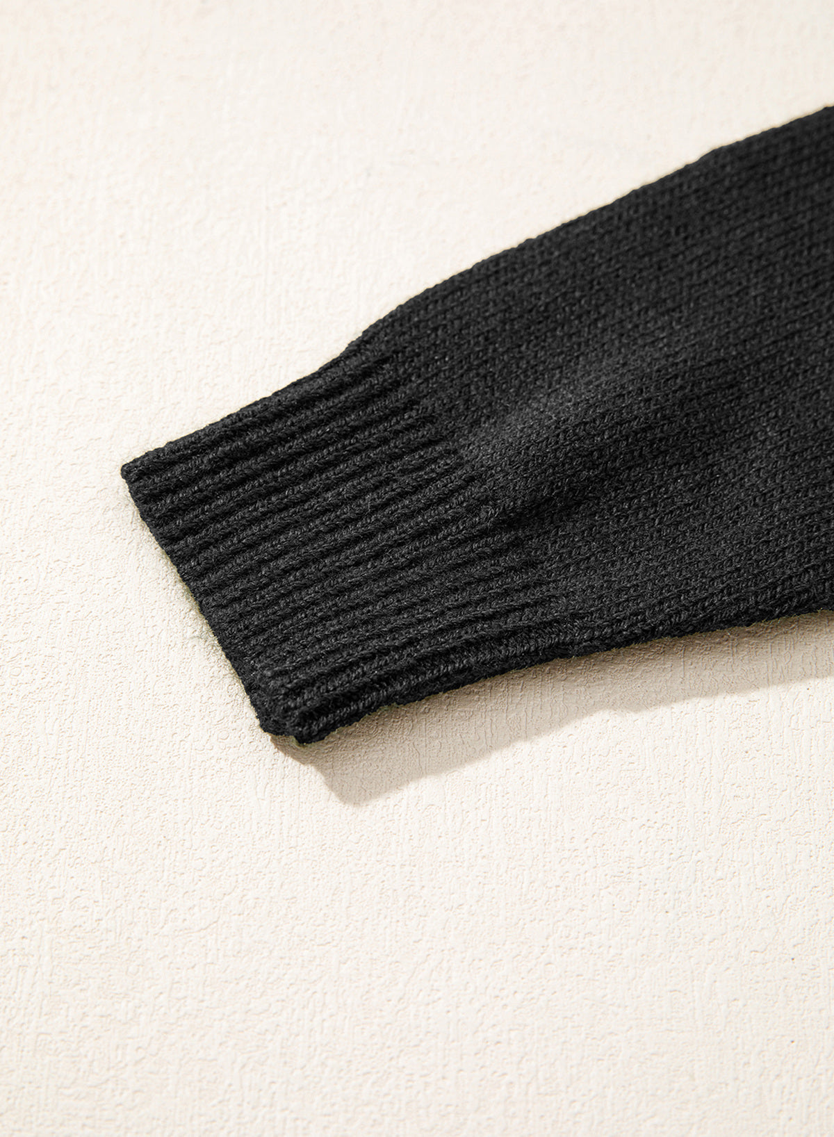Asymmetrical Lapel Collar Pullover Sweater Tops