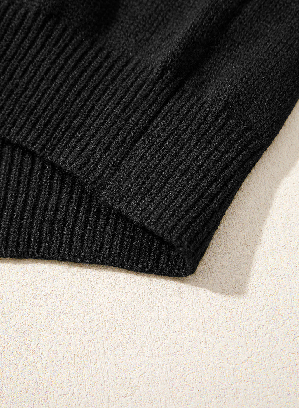 Asymmetrical Lapel Collar Pullover Sweater Tops