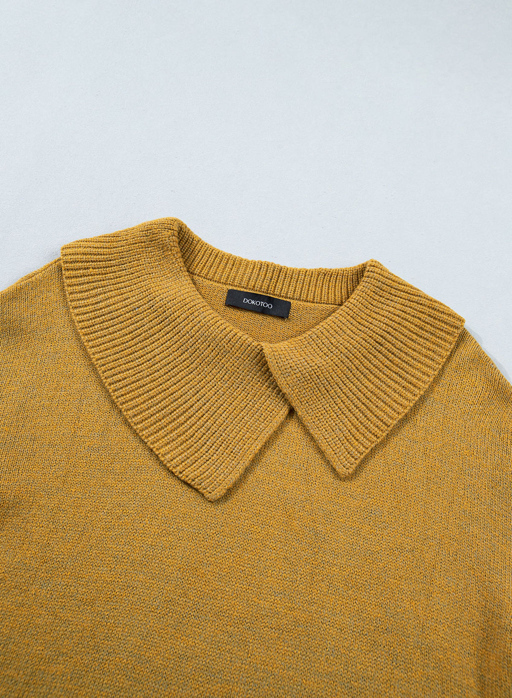 Asymmetrical Lapel Collar Pullover Sweater Tops