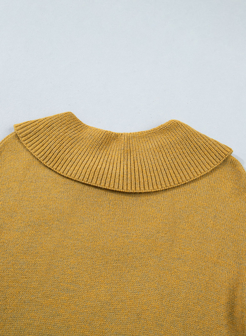 Asymmetrical Lapel Collar Pullover Sweater Tops