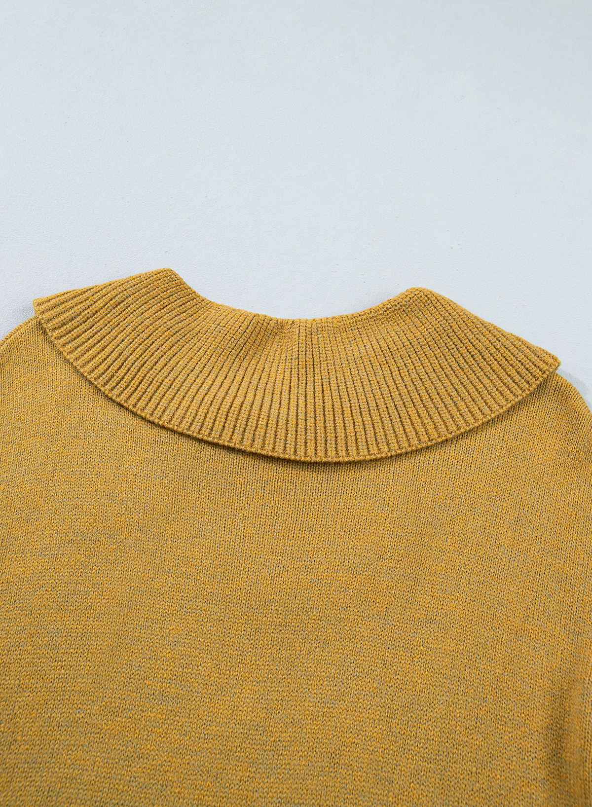 Asymmetrical Lapel Collar Pullover Sweater Tops