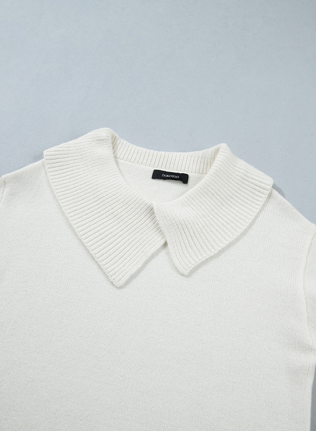Asymmetrical Lapel Collar Pullover Sweater Tops