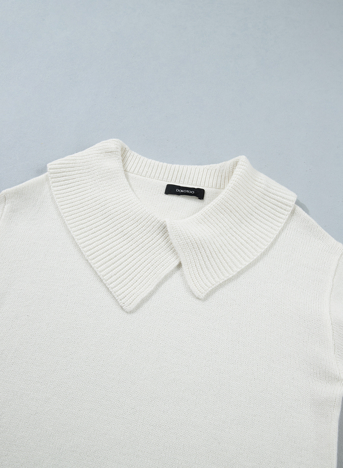 Asymmetrical Lapel Collar Pullover Sweater Tops