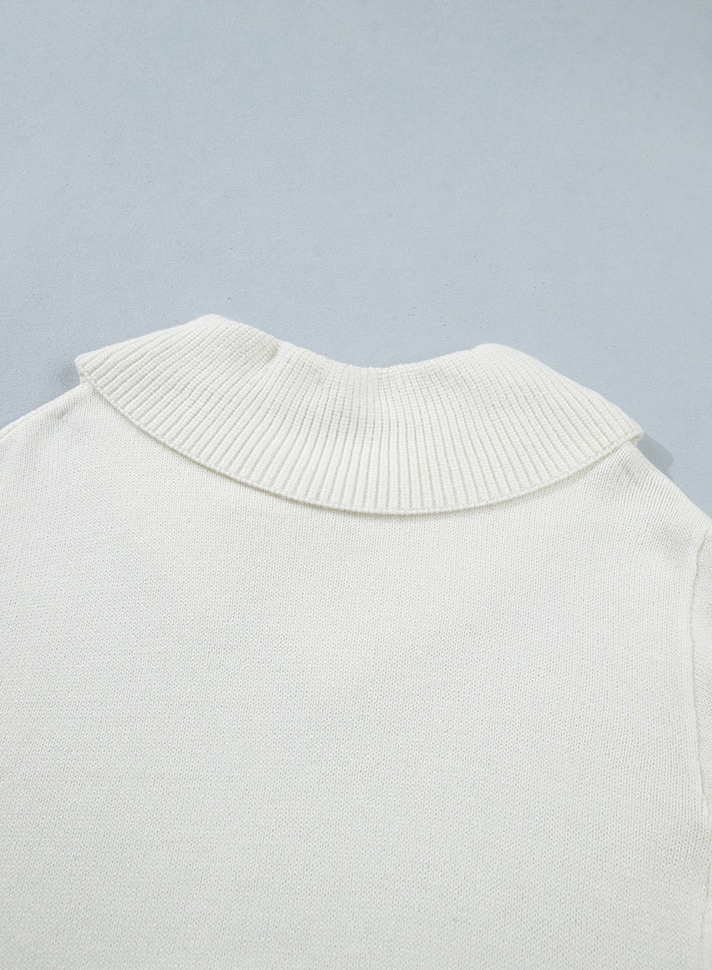 Asymmetrical Lapel Collar Pullover Sweater Tops