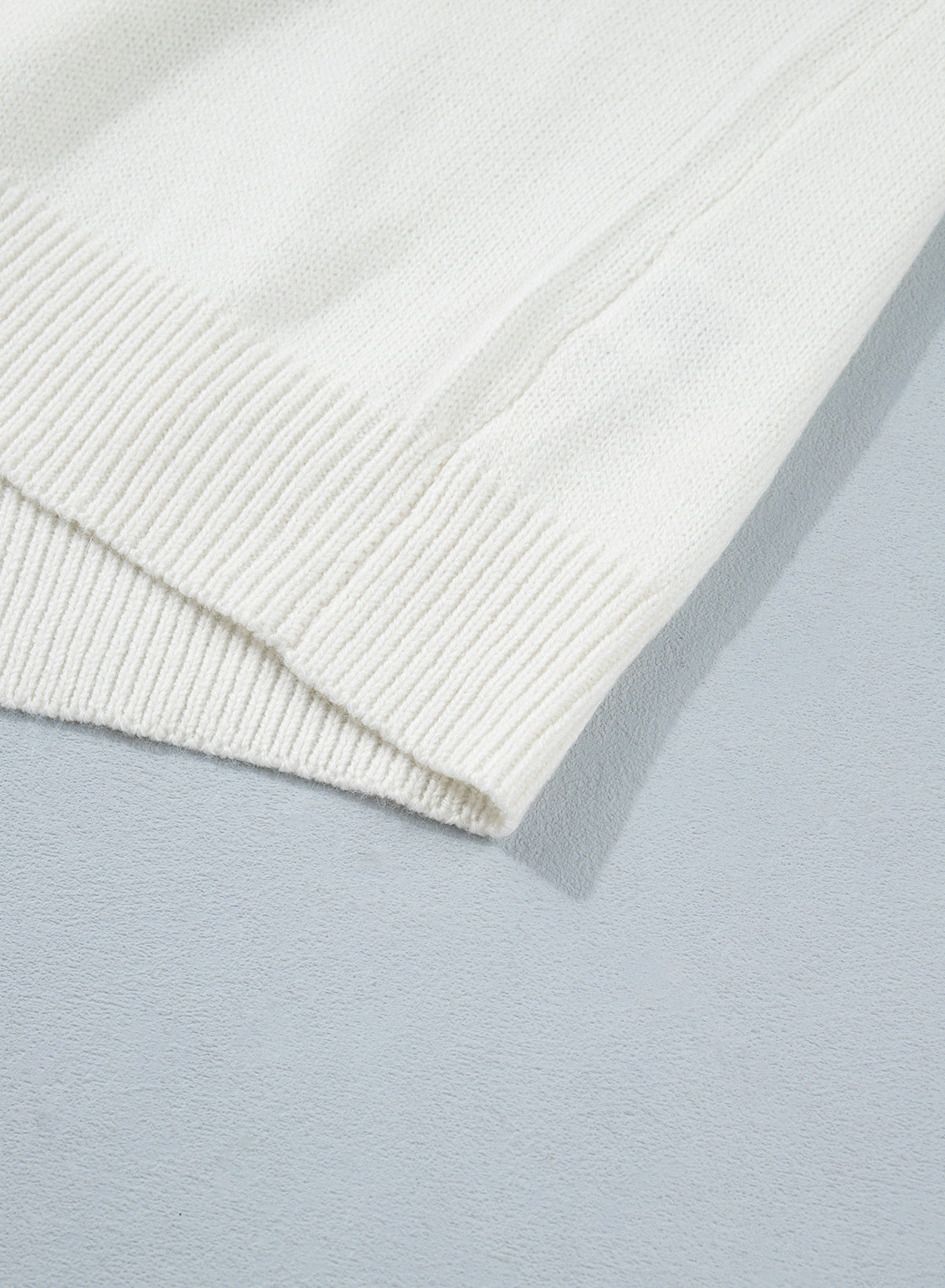 Asymmetrical Lapel Collar Pullover Sweater Tops