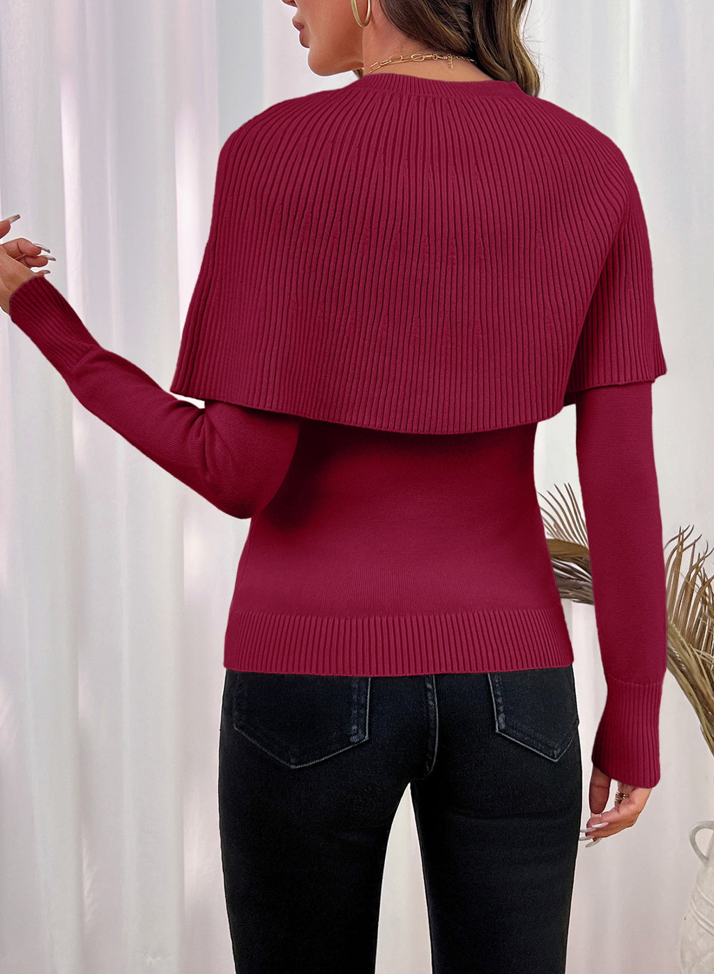 Dokotoo Poncho Sweaters for Women Lightweight Pullover Soft Knit Cape Tops