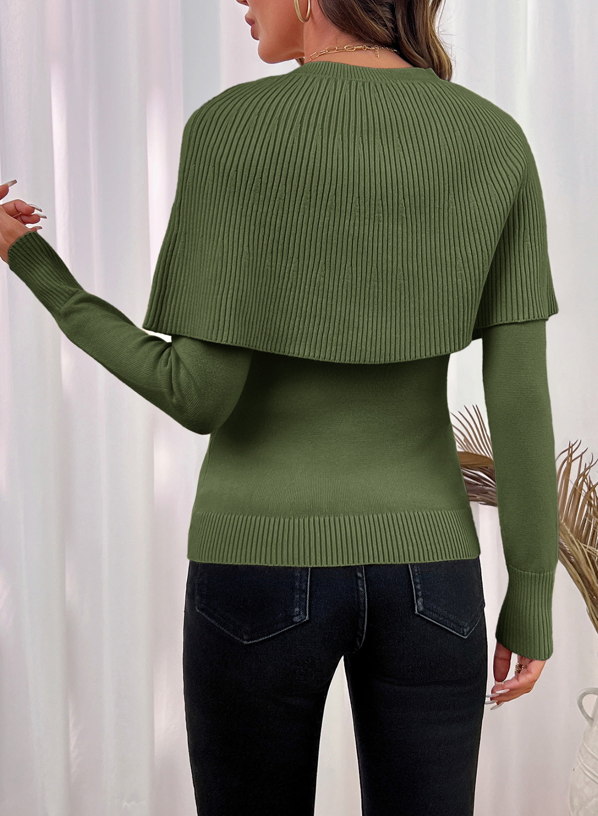 Dokotoo Poncho Sweaters for Women Lightweight Pullover Soft Knit Cape Tops