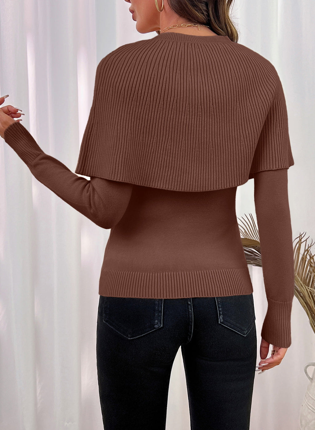 Dokotoo Poncho Sweaters for Women Lightweight Pullover Soft Knit Cape Tops