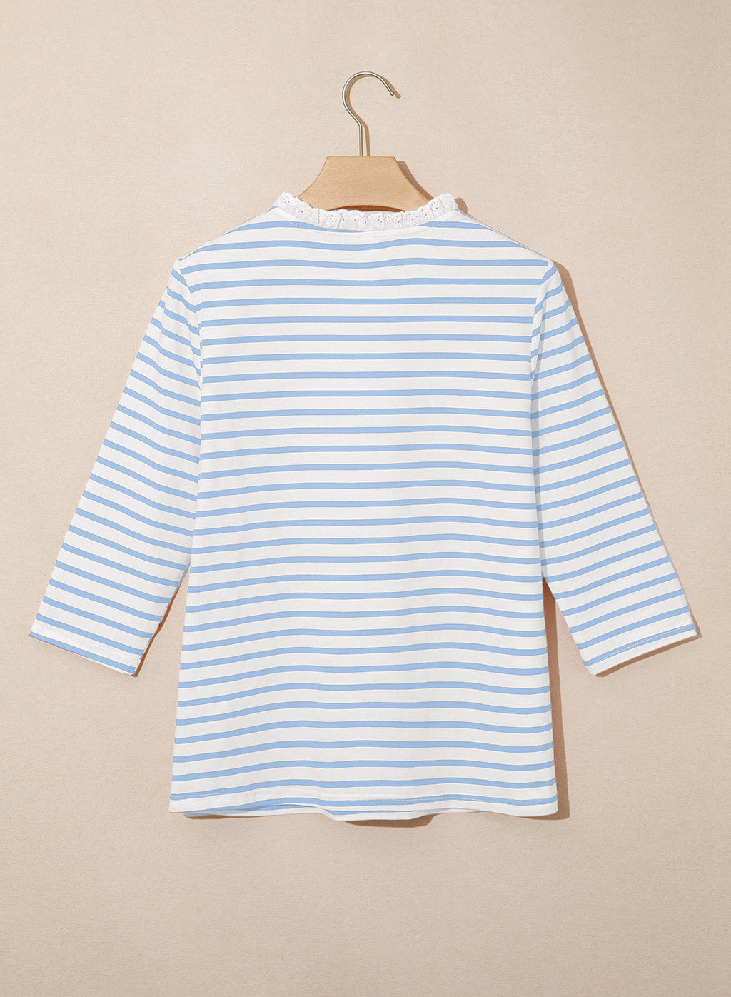 Womens Tops 3/4 Length Sleeve V Neck Loose Casual T Shirts