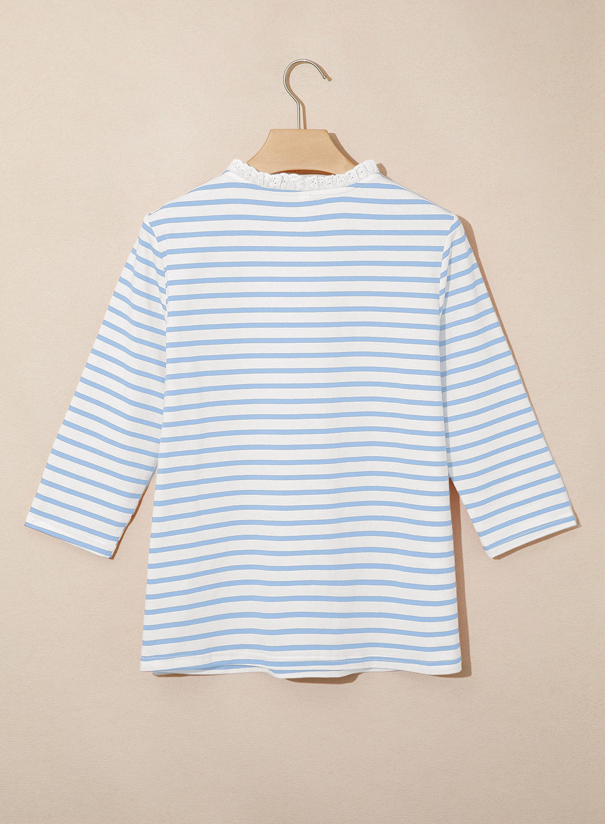 Womens Tops 3/4 Length Sleeve V Neck Loose Casual T Shirts