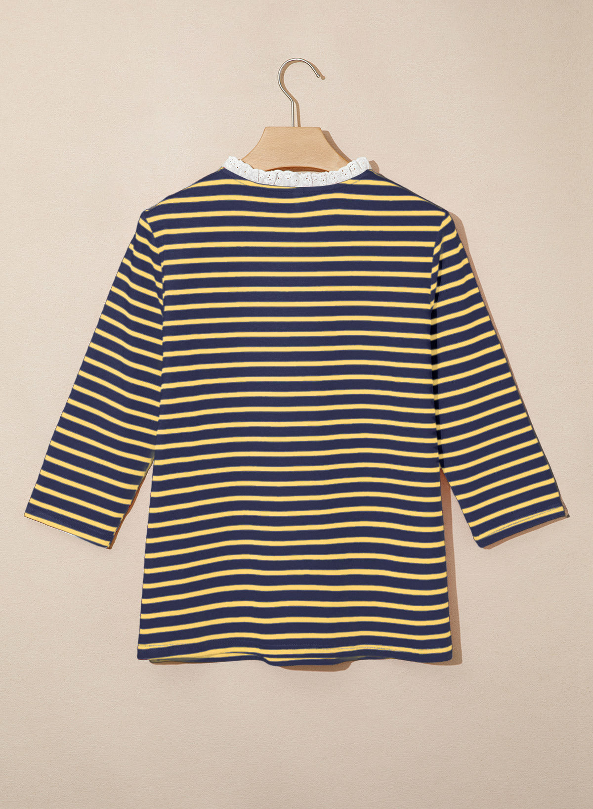 Womens Tops 3/4 Length Sleeve V Neck Loose Casual T Shirts