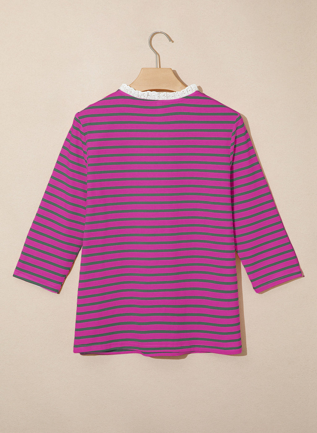 Womens Tops 3/4 Length Sleeve V Neck Loose Casual T Shirts