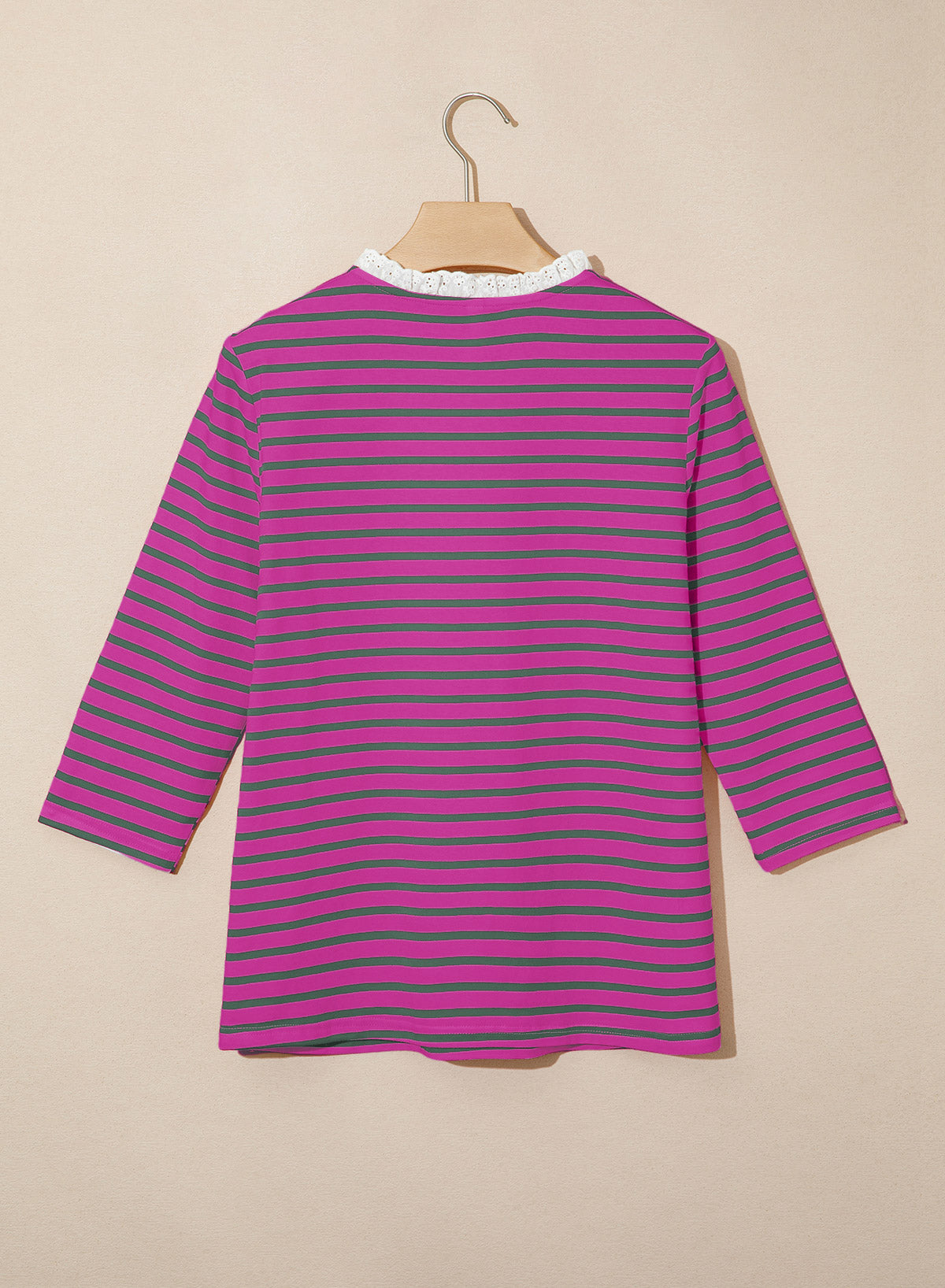 Womens Tops 3/4 Length Sleeve V Neck Loose Casual T Shirts