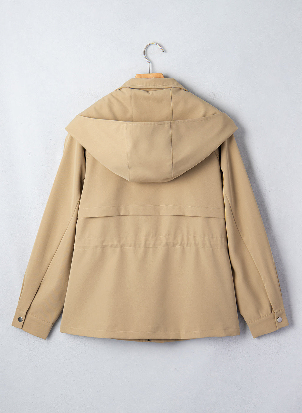 Dokotoo Women's Casual Drawstring Zip Hooded Trench Coat 2026 Outerwear Jacket