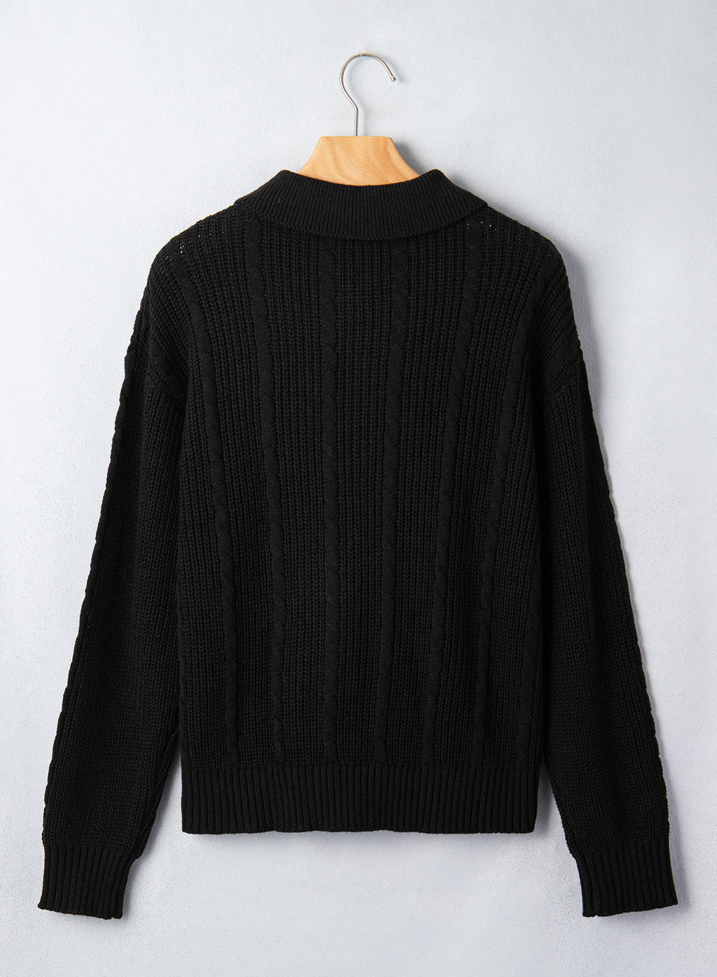 Dokotoo Sweaters for Women Long Sleeve Striped Color Block Button Polo Lapel Collar Cable Knit Casual Pullover Sweater Tops