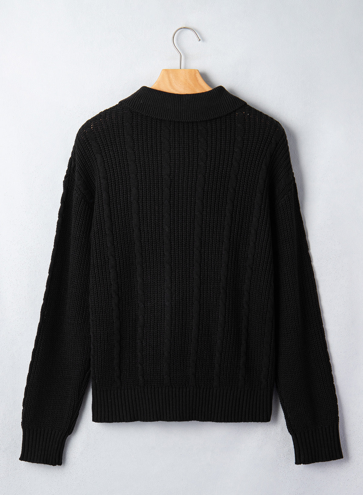 Dokotoo Sweaters for Women Long Sleeve Striped Color Block Button Polo Lapel Collar Cable Knit Casual Pullover Sweater Tops