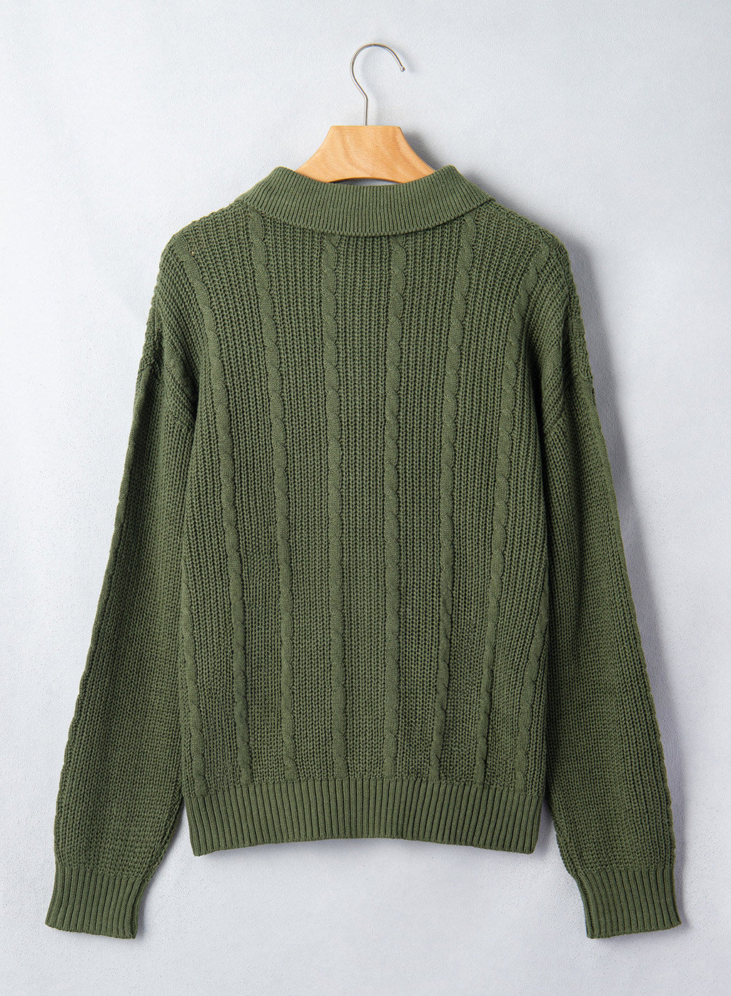 Dokotoo Sweaters for Women Long Sleeve Striped Color Block Button Polo Lapel Collar Cable Knit Casual Pullover Sweater Tops
