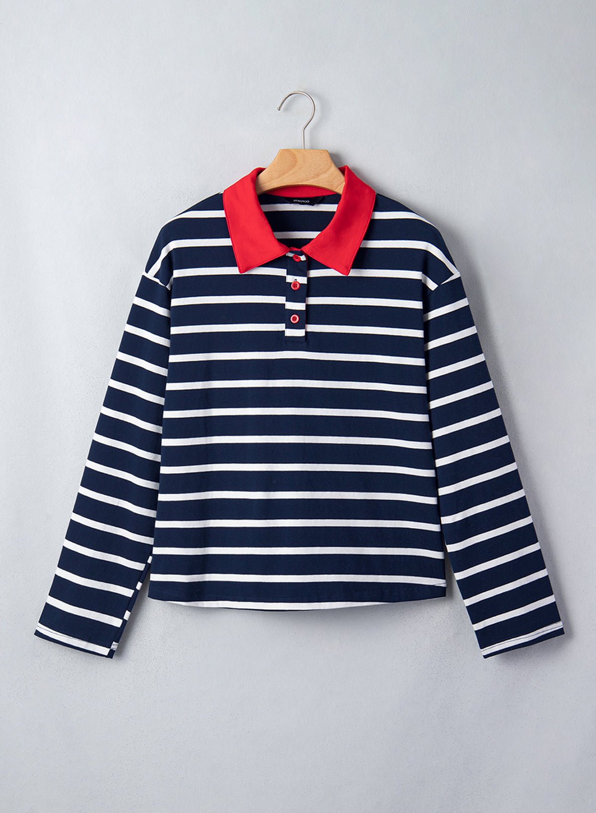 Dokotoo Womens Tops Long Sleeve Striped Color Block Button Down Shirts