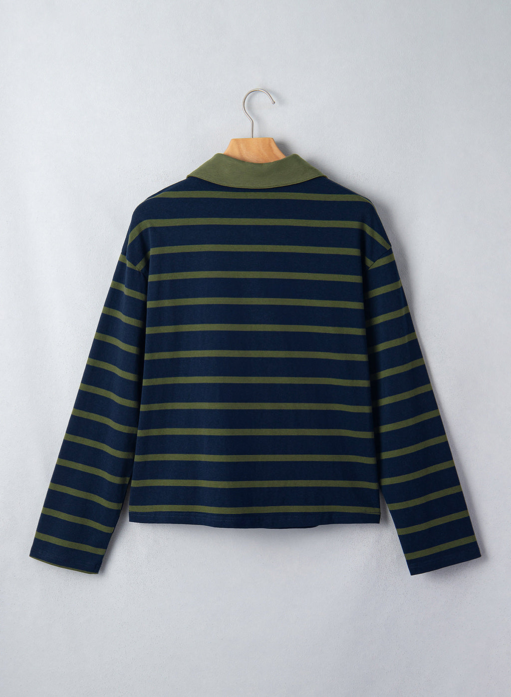 Dokotoo Womens Tops Long Sleeve Striped Color Block Button Down Shirts