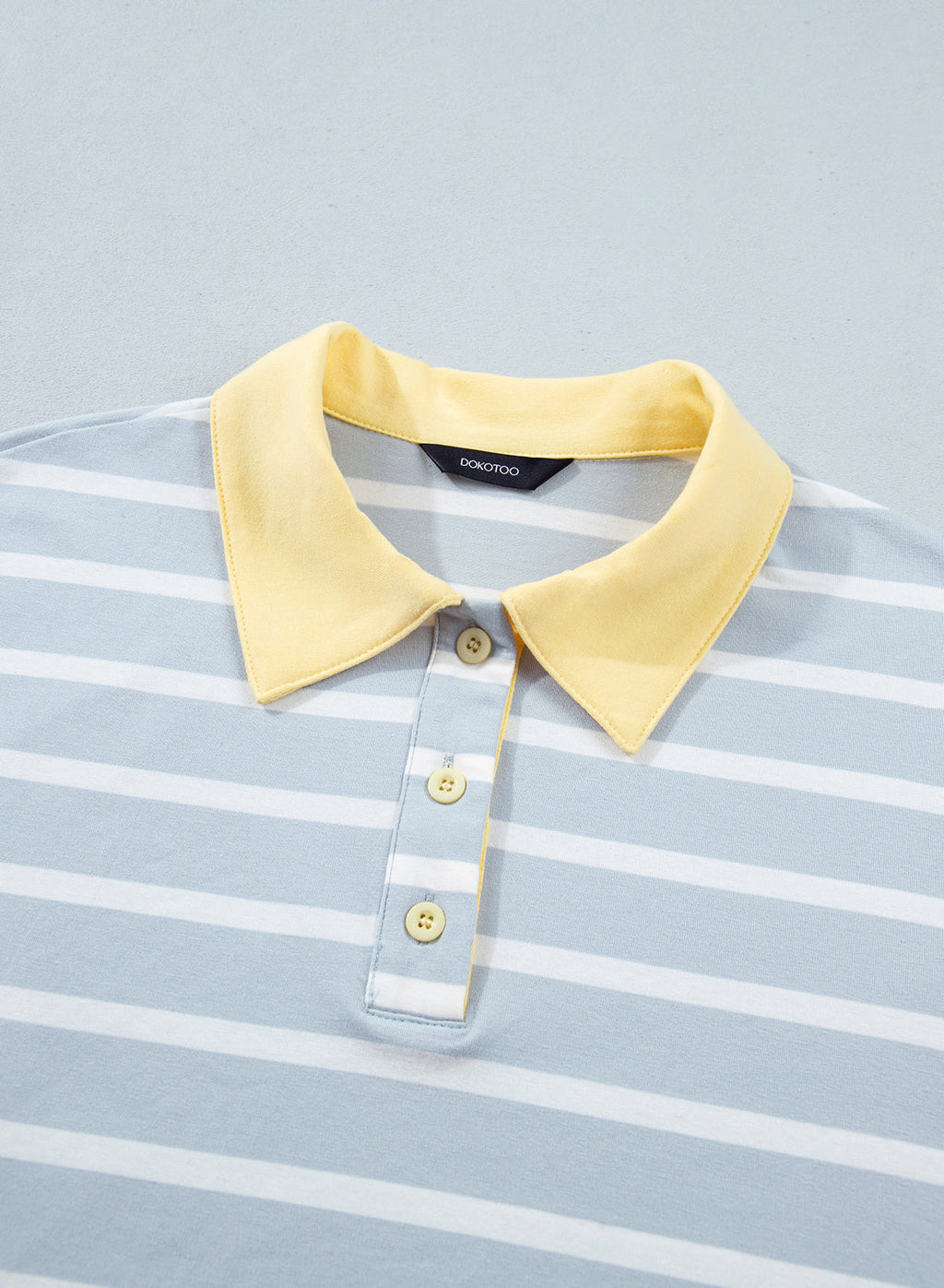Dokotoo Womens Tops Long Sleeve Striped Color Block Button Down Shirts